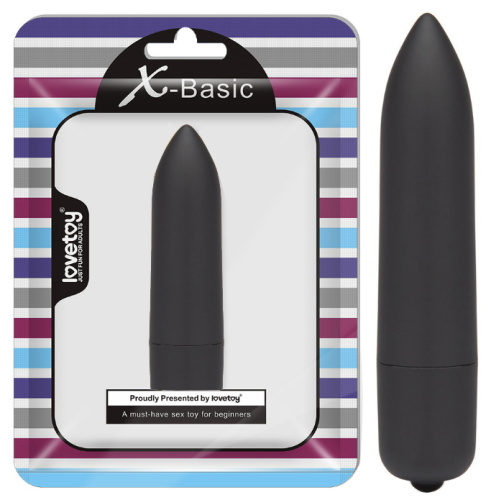 Черная вибропулька X-Basic Lovetoy