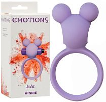 Эрекционное кольцо Emotions Minnie Purple с отверстием для вибропули