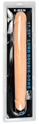 Двухголовый телесный фаллоимитатор Long Double-Dong 44 см фото 3