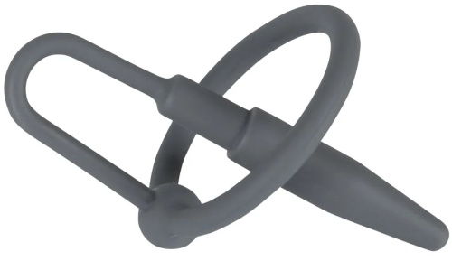 Силиконовый уретральный буж с кольцом под головку Penis Plug фото 3