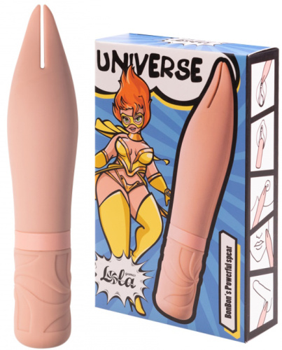 Перезаряжаемый вибростимулятор Universe Bobon’s Powerful Spear Beige
