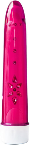 Розовый вибратор со стразами Cristal 6x Vibe Rose 18 см фото 3