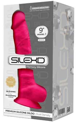 Фаллоимитатор с эффектом памяти SilexD Premium Dildo 23 см розовый фото 3