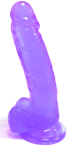 Реалистичный фиолетовый фаллос с рабочей длиной 16 см фото 2