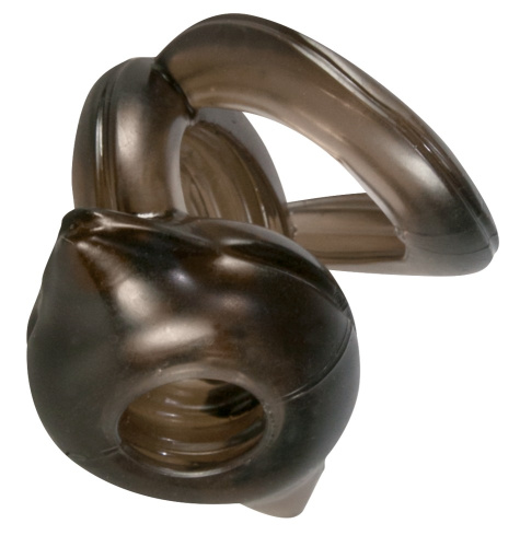 Насадка для пениса и мошонки Bad Kitty Cockring Trio фото 3