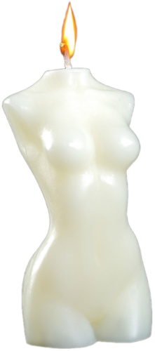 Фигурная молочная свеча Женское тело №1 9 см фото 4