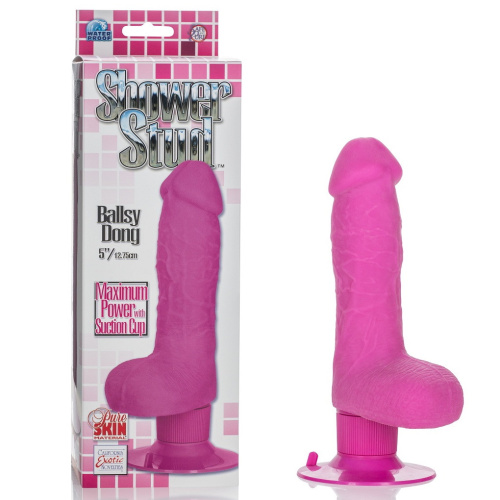 Вибратор на присоске Shower Stud Ballsy Dong розовый фото 4