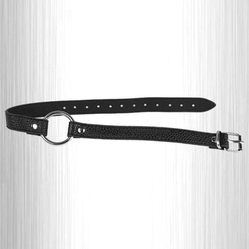 Кляп на ремне с металлическим кольцом фото 2