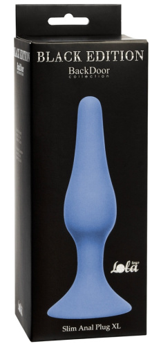 Анальная втулка Slim Anal Plug XL Blue фото 3