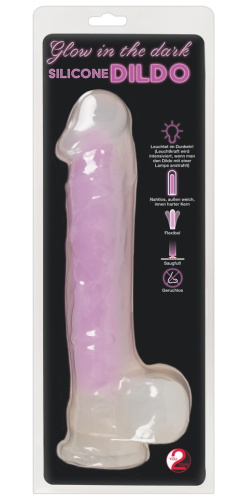 Светящийся в темноте фаллос Glow in the Dark Dildo 27 см фото 8
