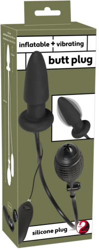 Расширяющаяся анальная пробкас вибрацией Inflatable Vibrating фото 8