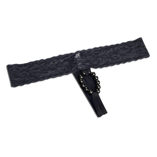 Трусики-тонг с бусинками M/L фото 3