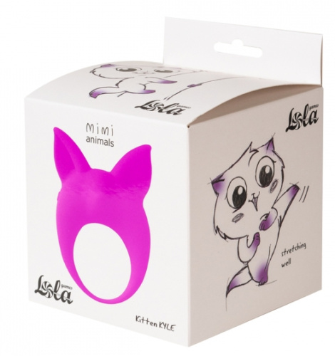 Эрекционное виброкольцо Mimi Animals Kitten Kyle Purple фото 3