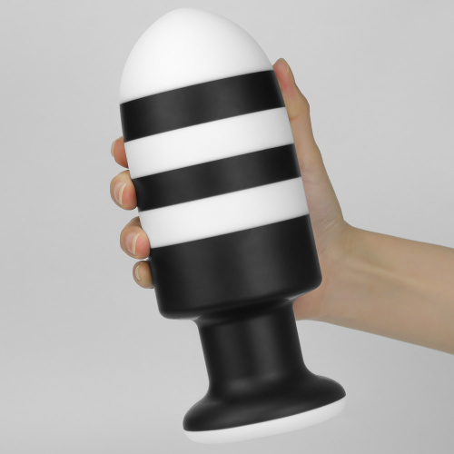 Черно-белая анальная пробка X-Missioner Butt Plug 19,5 см фото 2