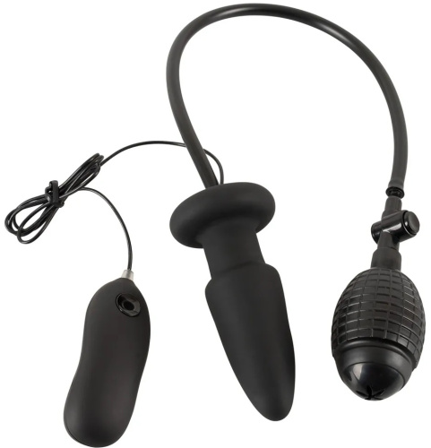 Расширяющаяся анальная пробкас вибрацией Inflatable Vibrating фото 3