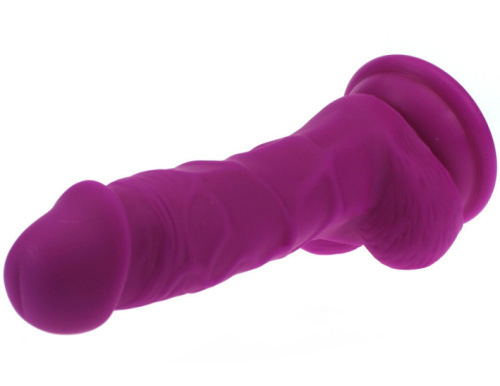 Рельефный фаллоимитатор фиолетового цвета X-Men 17 см фото 3