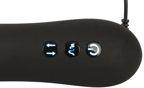 Анальный вибратор черного цвета с поступательными движениями Push It фото 7