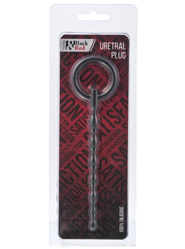 Уретральный буж из силикона Black Red By Toyfa черный 16 см фото 3