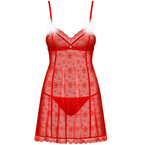 Пикантный красный бэби-долл со стрингами XL/XXL фото 5