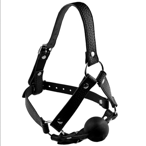 БДСМ-сбруя с кляпом на ремнях фото 5