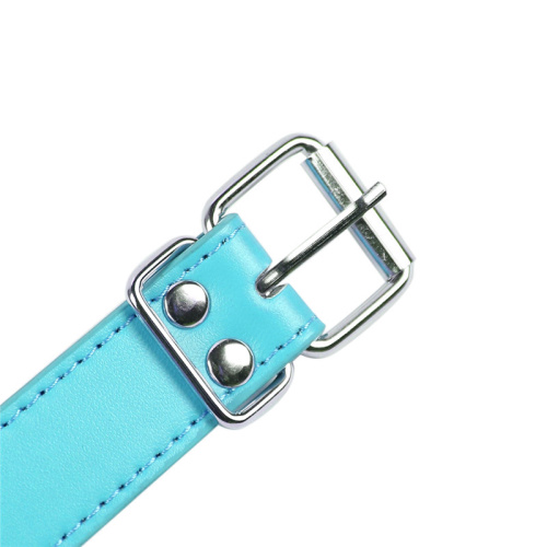 Черный кляп-трензель с бирюзовым ремешком фото 6