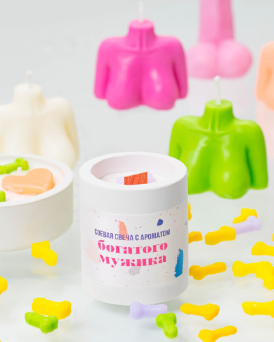 Ароматическая свеча Pecado Богатый Мужик 50 гр фото 5