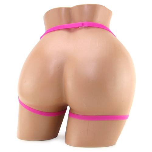 Розовая силиконовая вибробабочка на силиконовых ремешках Silicone Love Rider фото 3