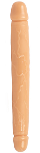 Двухголовый телесный фаллоимитатор Long Double-Dong 44 см фото 2