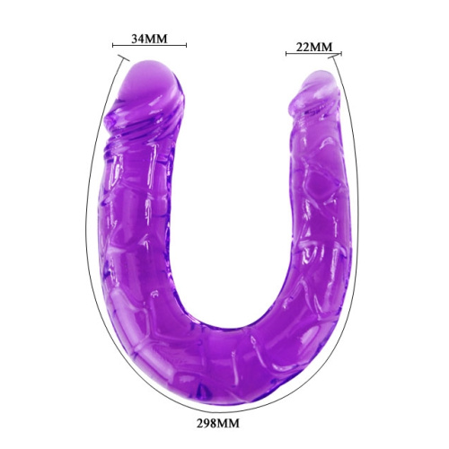 Двухголовый фаллоимитатор Lucky Lady Dual Stimulator фиолетовый фото 3