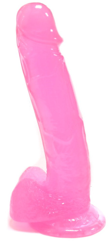 Реалистичный розовый фаллос с рабочей длиной 17,5 см фото 2