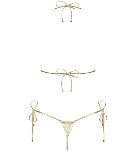 Мини-бикини Bella Vista золотого цвета OS фото 5