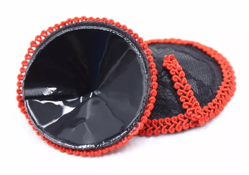 Красно-черные кружевные пэстисы фото 4