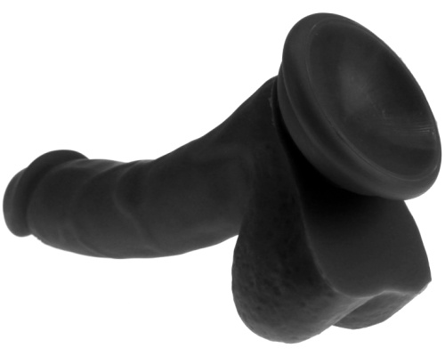 Изогнутый фаллос черного цвета X-Men 19 см фото 3