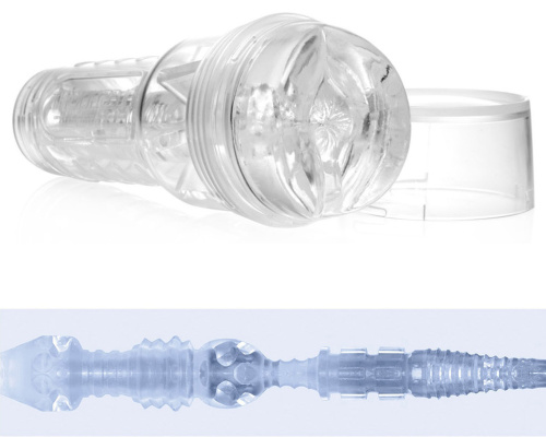 Мастурбатор-анус в прозрачной колбе Fleshlight Ice Butt Crystal фото 2