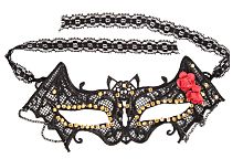 Маска летучая мышь со стразами