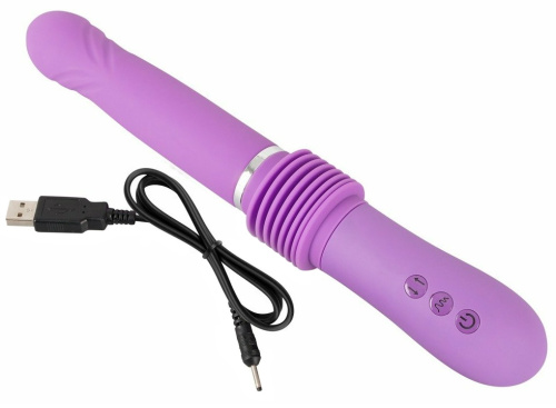 Вибратор розового цвета с поступательными движениями Push It фото 6