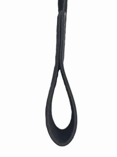 Черный кожаный стек 50 см Hand Made фото 4