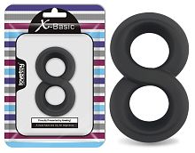 Двойное эрекционное кольцо Ultra Soft Platinum-Cure Silicone