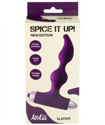 Анальная пробка с вибрацией Spice It Up New Edition Elation фиолетовая фото 3