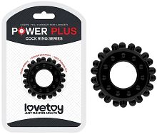 Черное эрекционное кольцо Power Plus Cock Ring