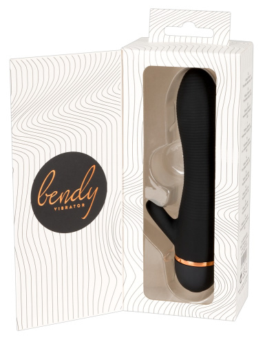 Виратор-кролик с рифленой поверхностью Bendy Ripple Clit Vibrator фото 8
