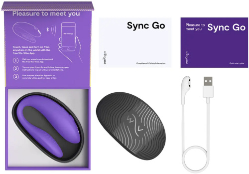 Смарт-вибратор для пар We-Vibe Sync Go фиолетовый фото 10