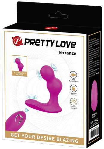 Перезаряжаемый вибростимулятор простаты Pretty Love Terrance с пультом ДУ фото 9