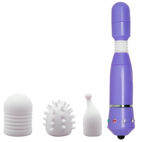 Массажёр Mini Rock с 2 насадками в комплекте фото 4