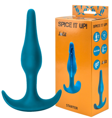 Анальный стимулятор из медицинского силикона Spice It Up Starter синий