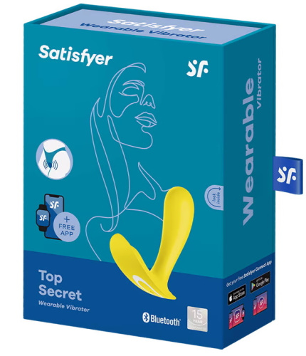 Вагинальный смарт-стимулятор для ношения Satisfyer Top Secret желтый фото 5