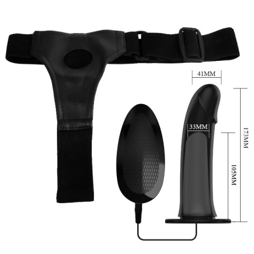 Черный фаллопротез с вибрацией Pretty Love Vito 17 см фото 6