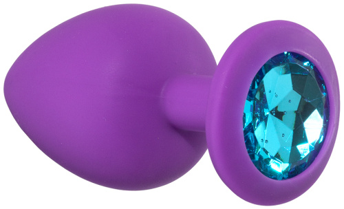 Анальная пробка Emotions Cutie Large Purple Light Blue Crystal