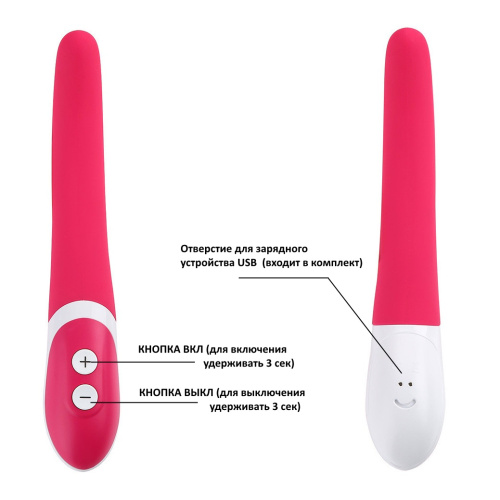 Двойной розовый вибростимулятор Alien с 9 функциями вибрации фото 3