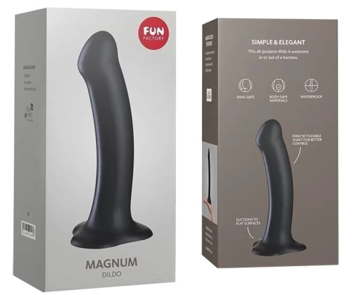 Фаллоимитатор Fun Factory Magnum черный 18 см фото 6